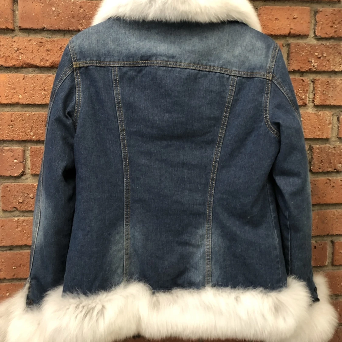 Jeansjacka med päls - 90