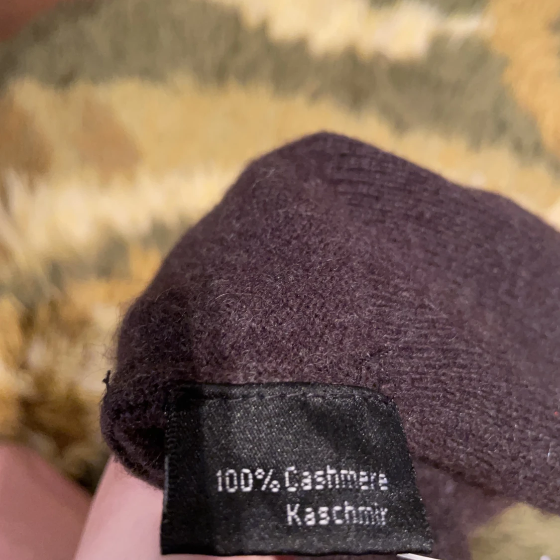 Jättefin brun kashmirtröja - 91