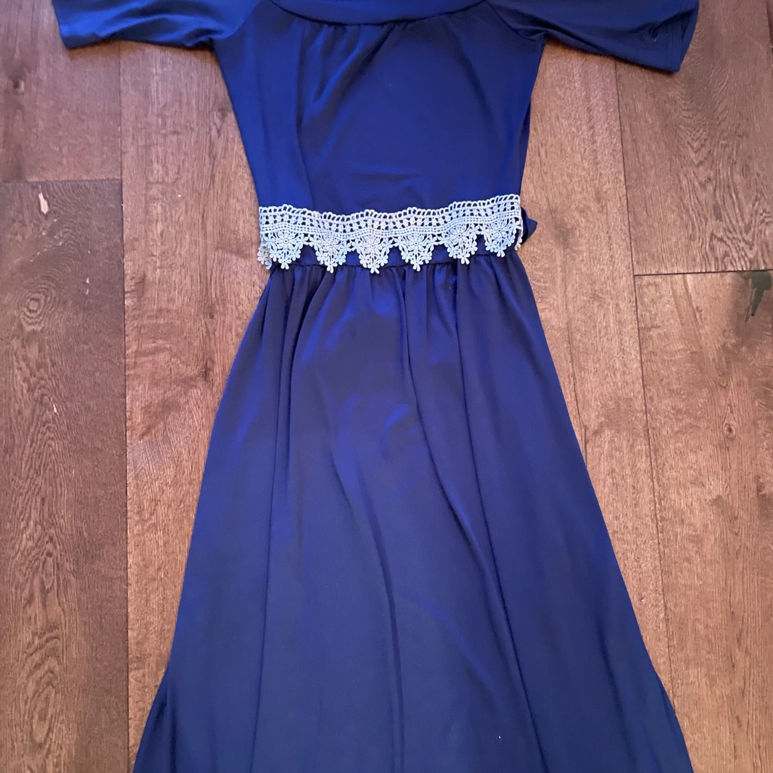 Mörkblå elegant långklänning