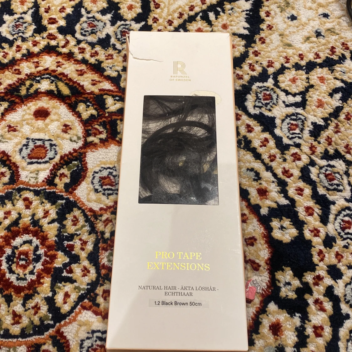 Löshår svart brun äkta