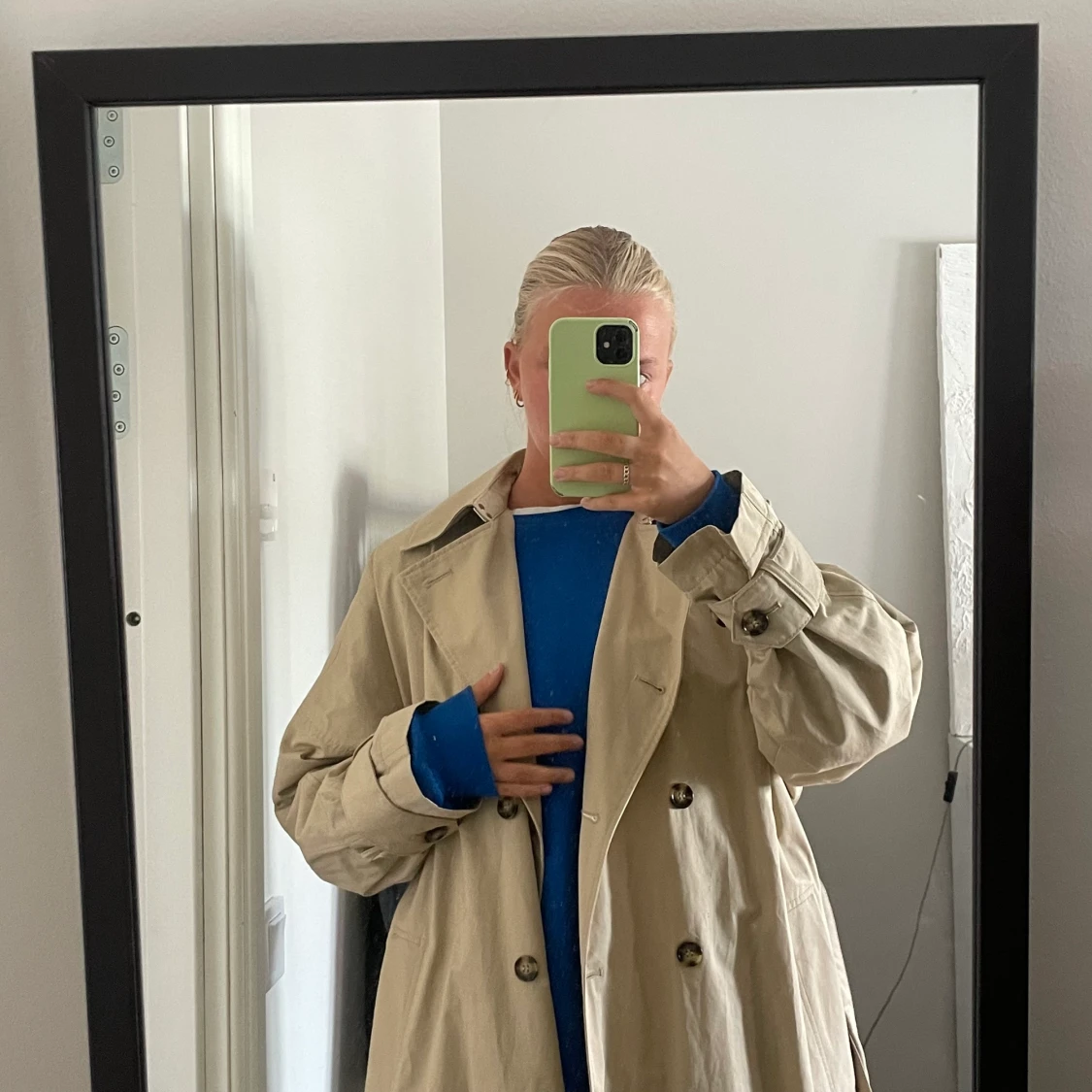 Beige trenchcoat