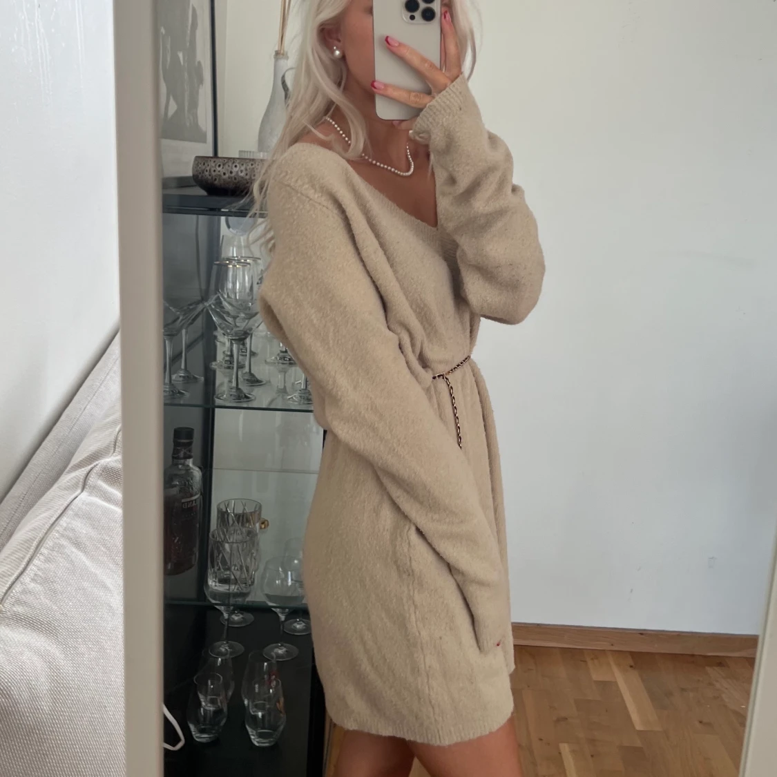 Stickad klänning - 90