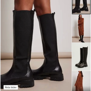 Läderboots svarta - Säljer mina nästan oanvända läderboots i äkta läder från NAKD. Nypris 1500kr, jag säljer för 800kr. Strl. 37.