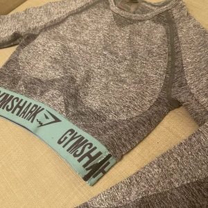 Gymshark tröja  - Gymshark tröja i grå med turkos band. Oanvänd. 