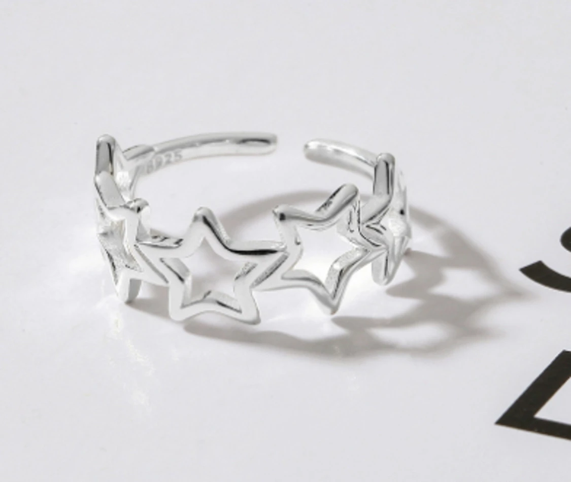 925 Silverpläterade Ringar 