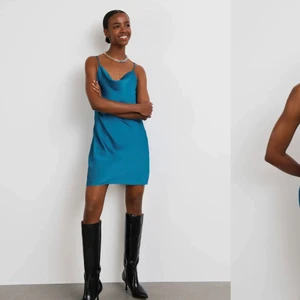 Jättefin blå klänning - Säljer en jättefin blå klänning från Gina Tricot då den tyvärr inte kommer till användning. Aldrig använd och har lappen kvar.