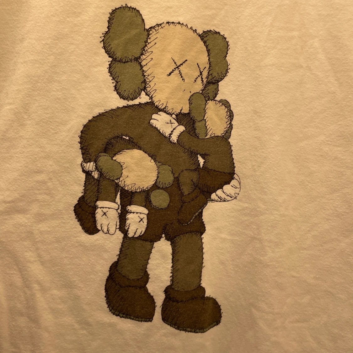 Vit tröja med Teddy tryck  - 90