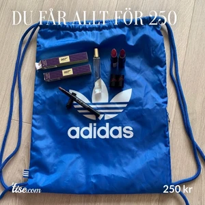 Du får allt för 250kr  - Jag säljer två st parfymer från 007, två st läppstift. En ögonbryns penna i färgen chocolate och en gympapåse från Adidas. Inget är använt 