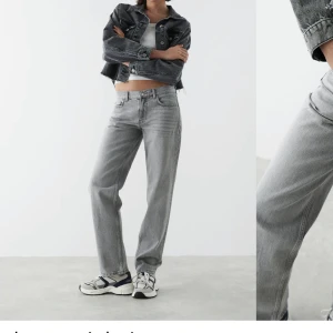 Jeans lowwaist - Gråa lowwaist jeans från gina💞Fint skick!