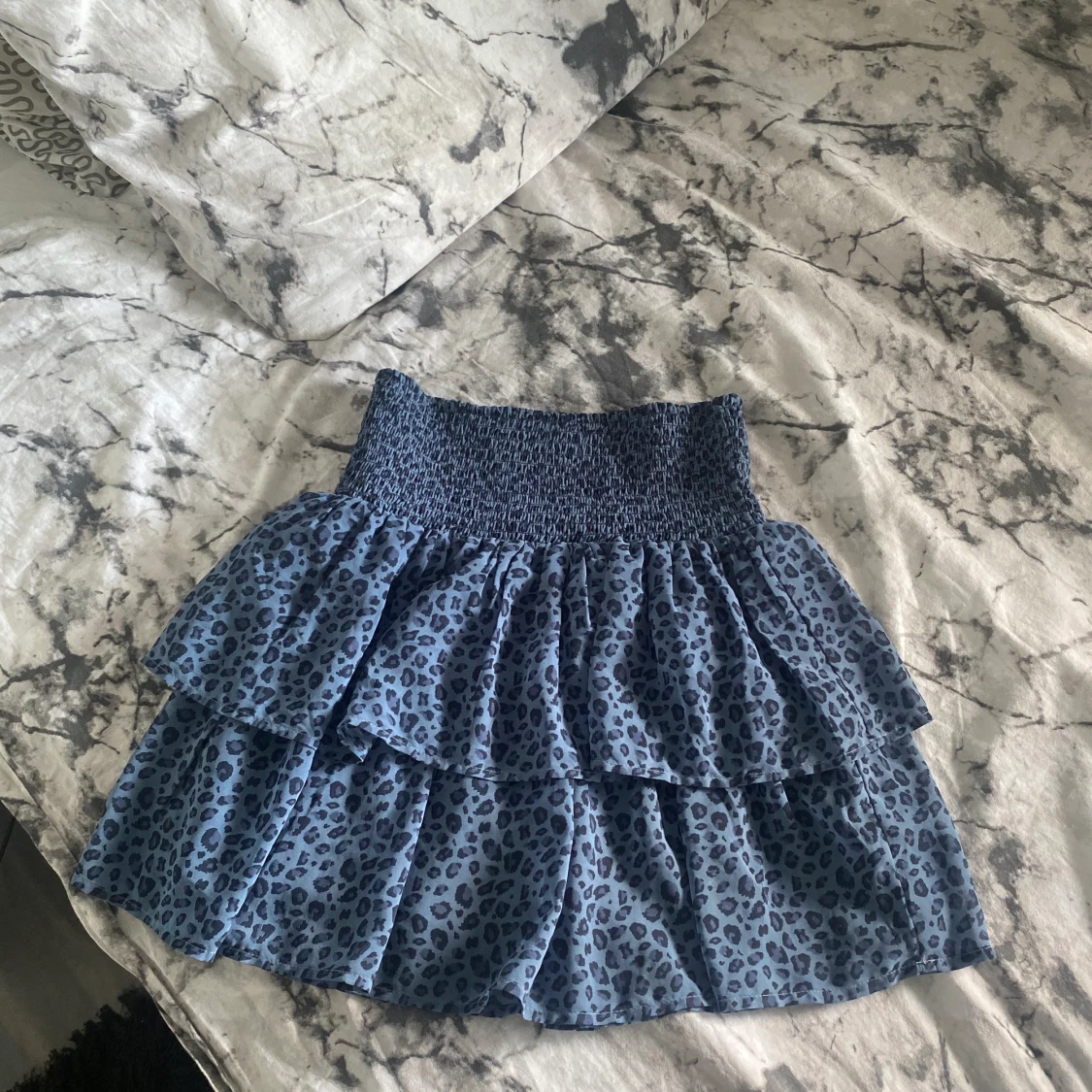 Blå leopard kjol - 91