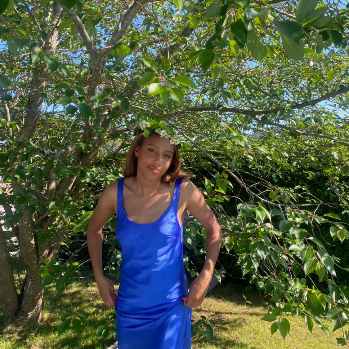 Blå klänning  - 90