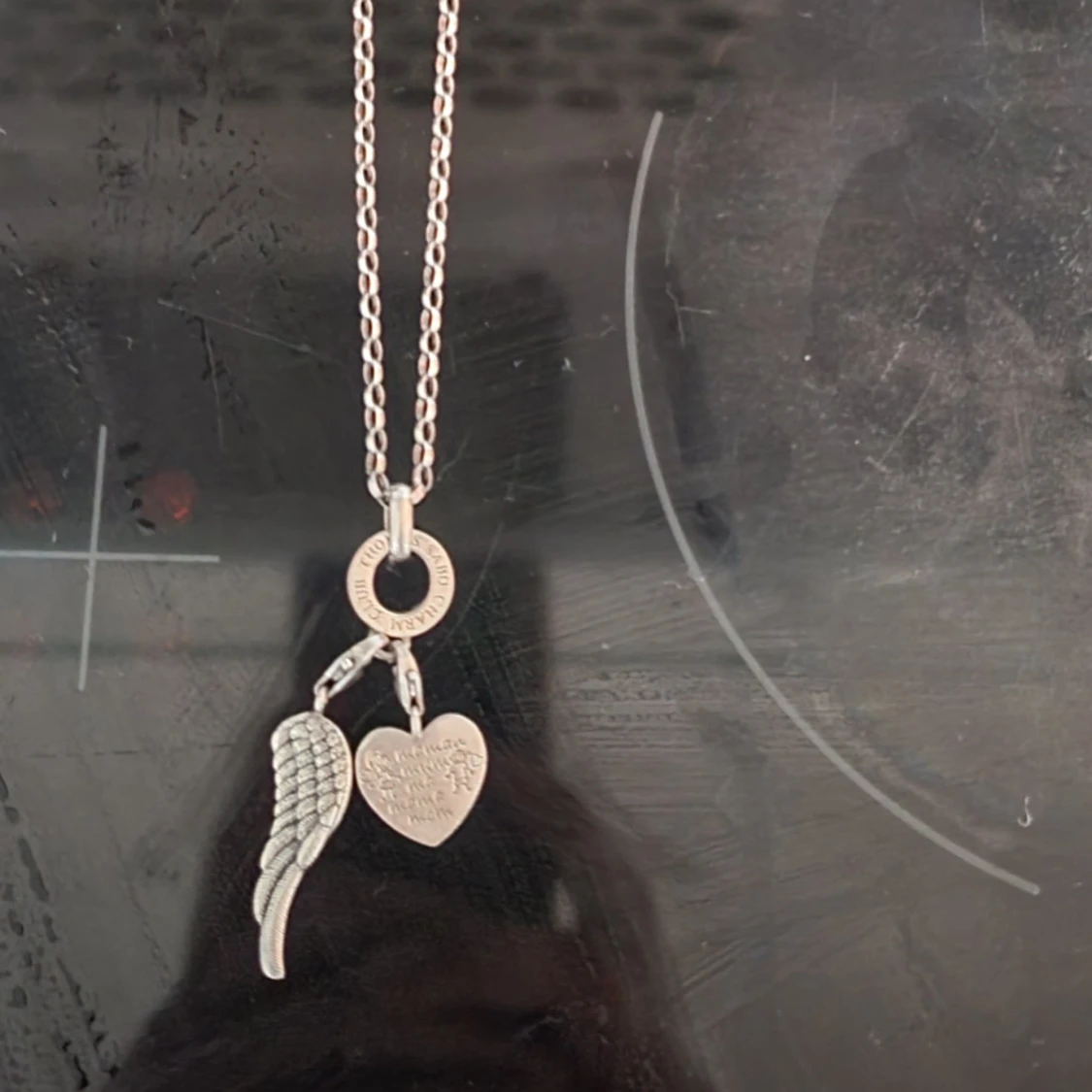 Thomas Sabo halsband med två berlocker  - 90