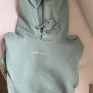 Sandro Paris Hoodie  - Säljer min sandro Paris Hoodie, med sjukt snygg färg!  Den är inte använd så mycket, den var lite för stor för mig så det är bra skick på den. Sitter som en L, den kostade 1800kr nypris så säljer till ett bra pris för vill få den såld