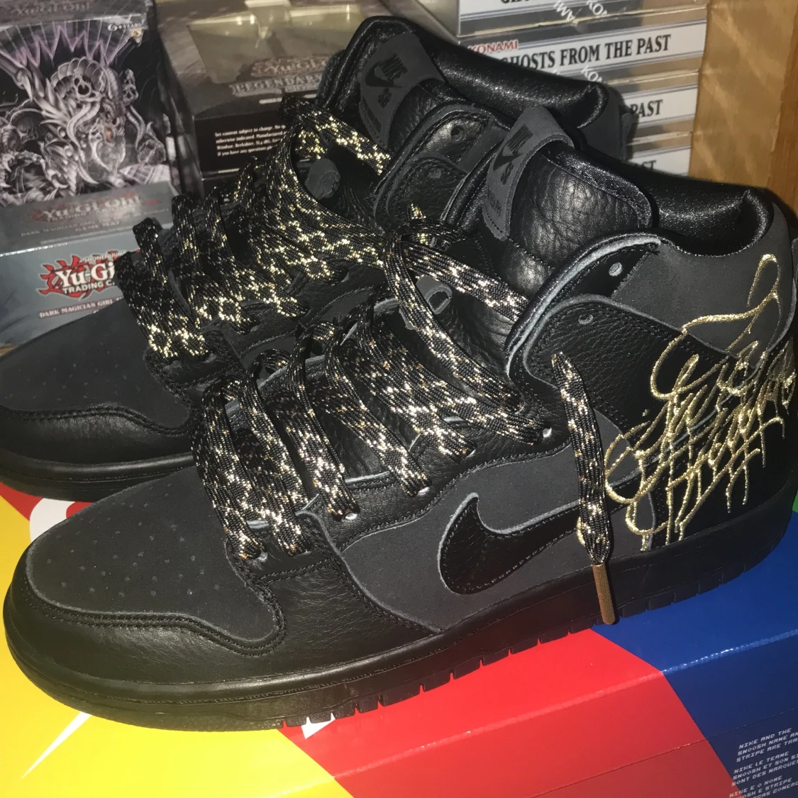 Nike Sb dunk high Faust black gold 