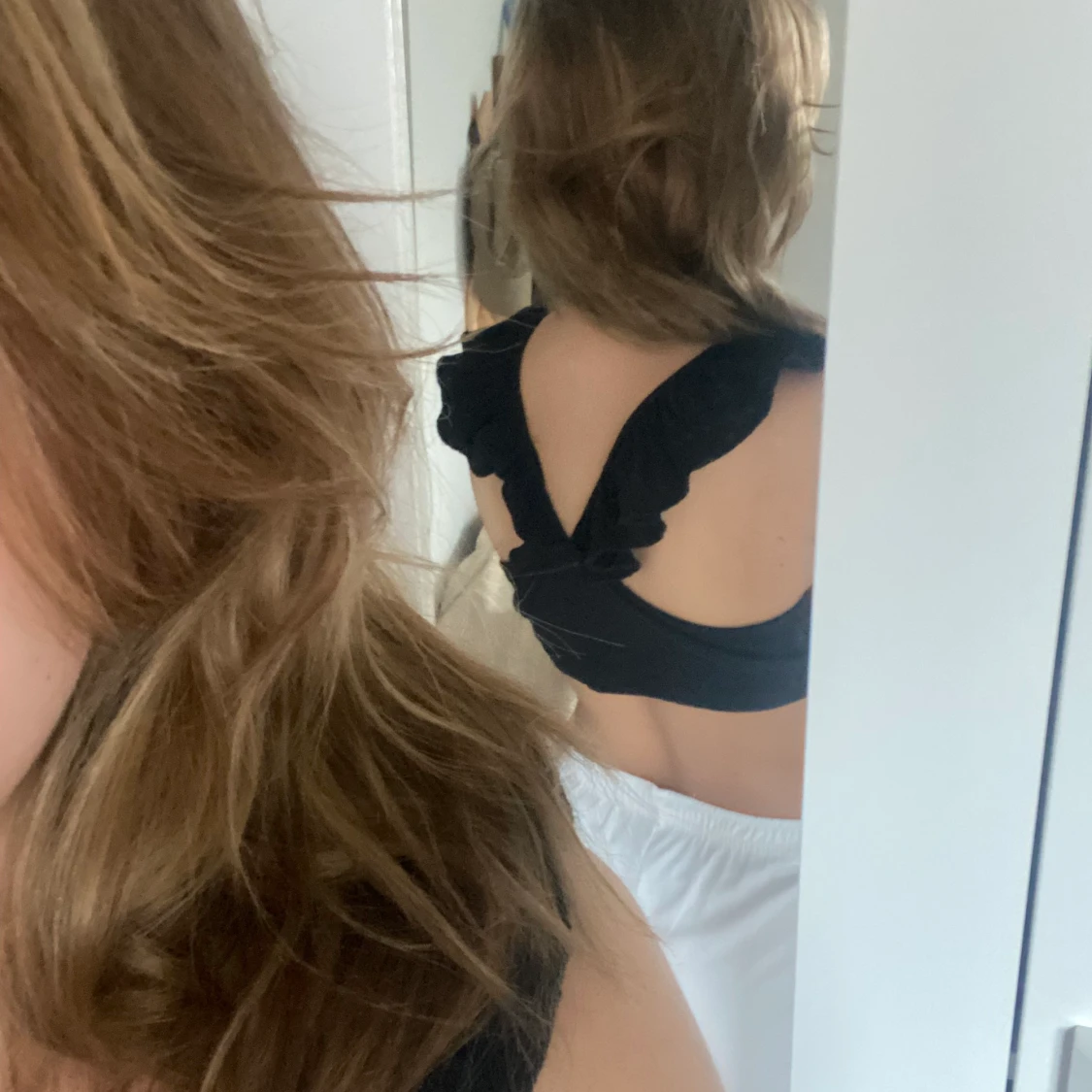 Svart kort topp - 90