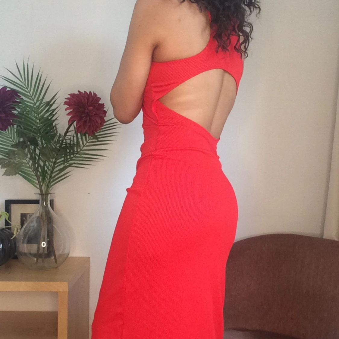 Röd tajt klänning från H&M