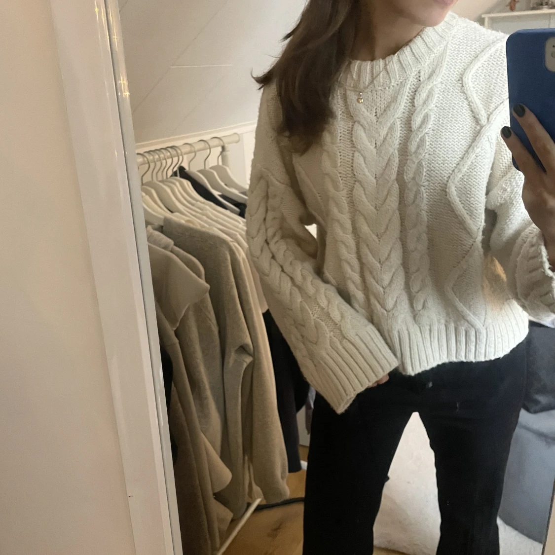 Kabelstickad tröja - 90