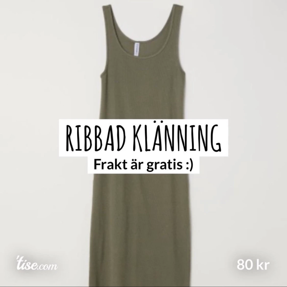 Ribbad klänning