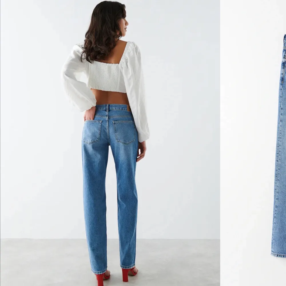 Säljer mina Gina jeans i storlek 38 för att jag skulle behöva en 36. Jättefina och inte använda många gånger💖 Vill få sålt så snabbt som möjligt ! Först i kvarn !. Jeans & Byxor.