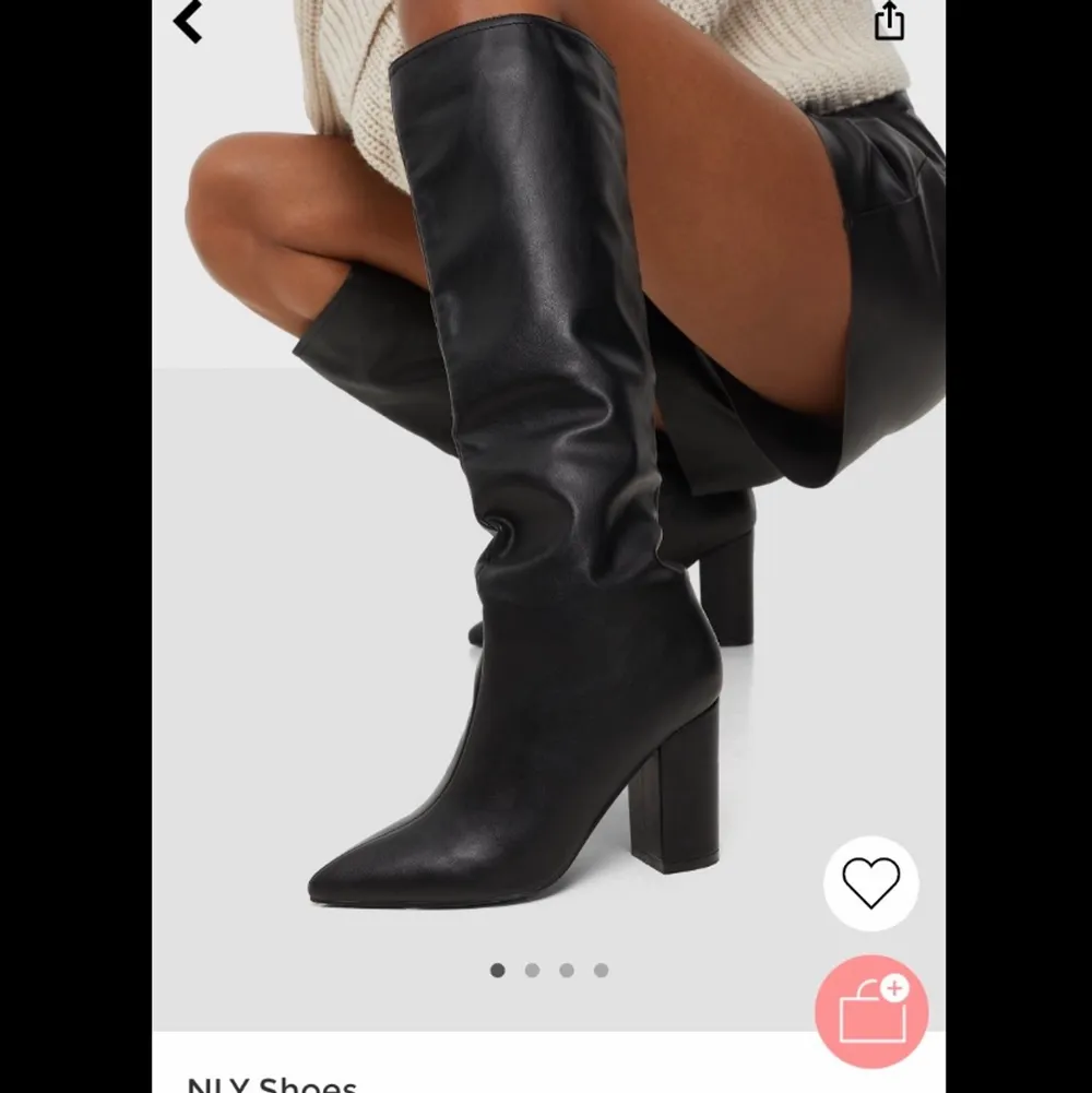 Supersnygga boots från Nelly, bara använda en kväll och säljer för att jag känner att jag inte kommer få någon användning av de. Storlek 39. Kan skicka fler bilder. Köpta för 799kr förra veckan . Skor.