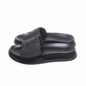 Saint Laurent sandals - Svarta skinn Ysl - saint Laurent slides, storlek 36