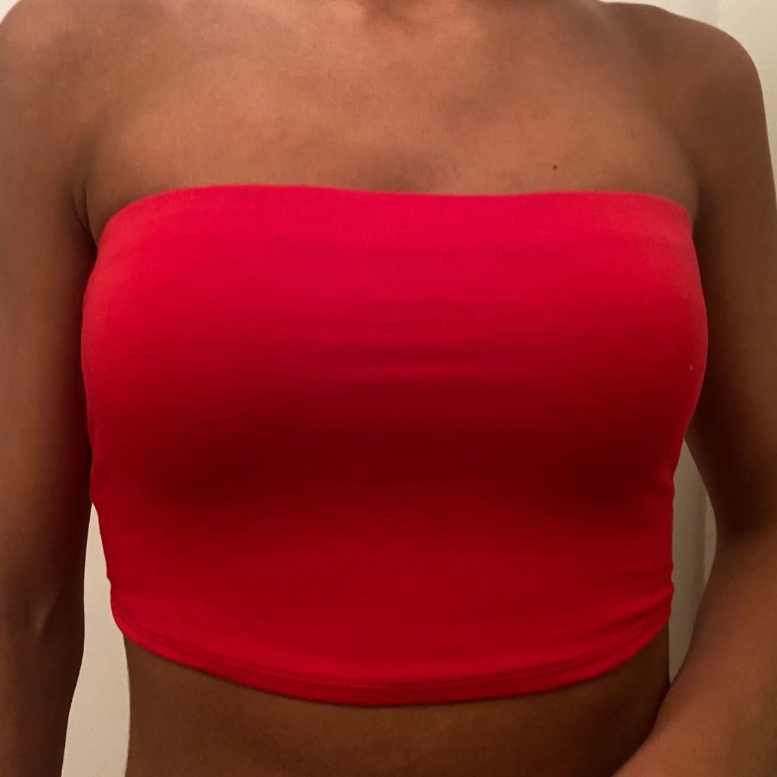 Röd croppad bandeu  - 90