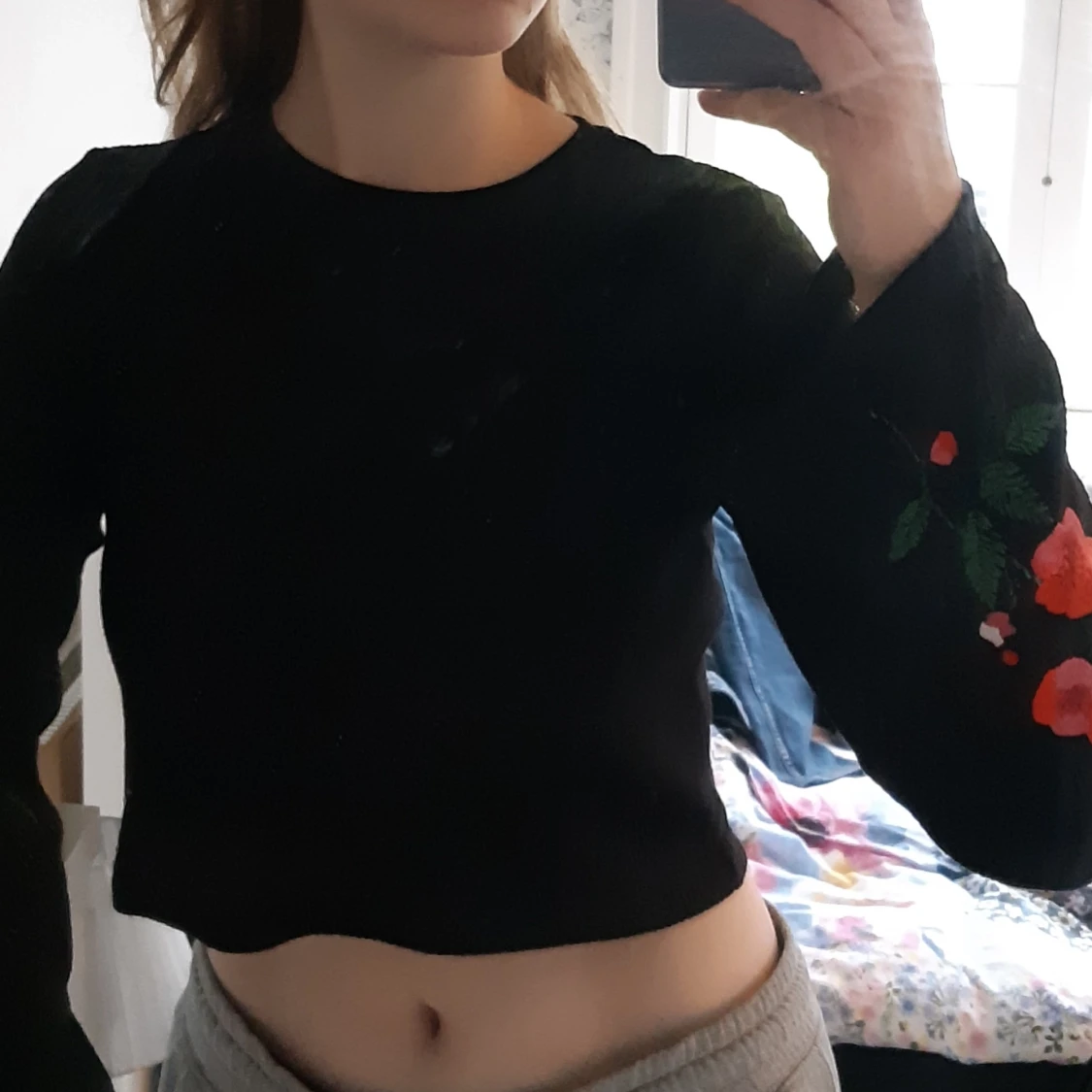 Croppad stickad tröja från HM - 90