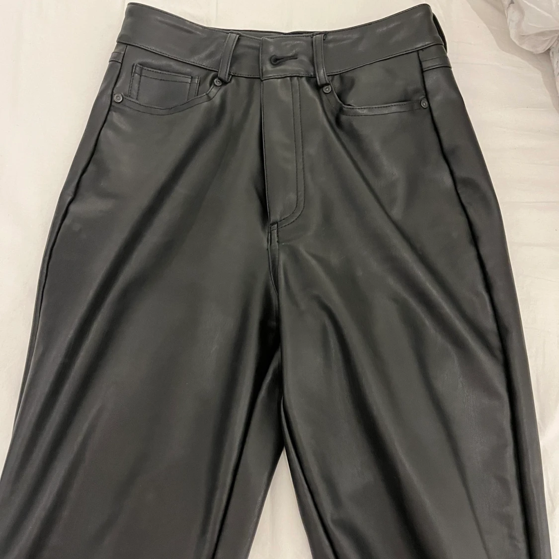Raka läderbyxor storlek Xs