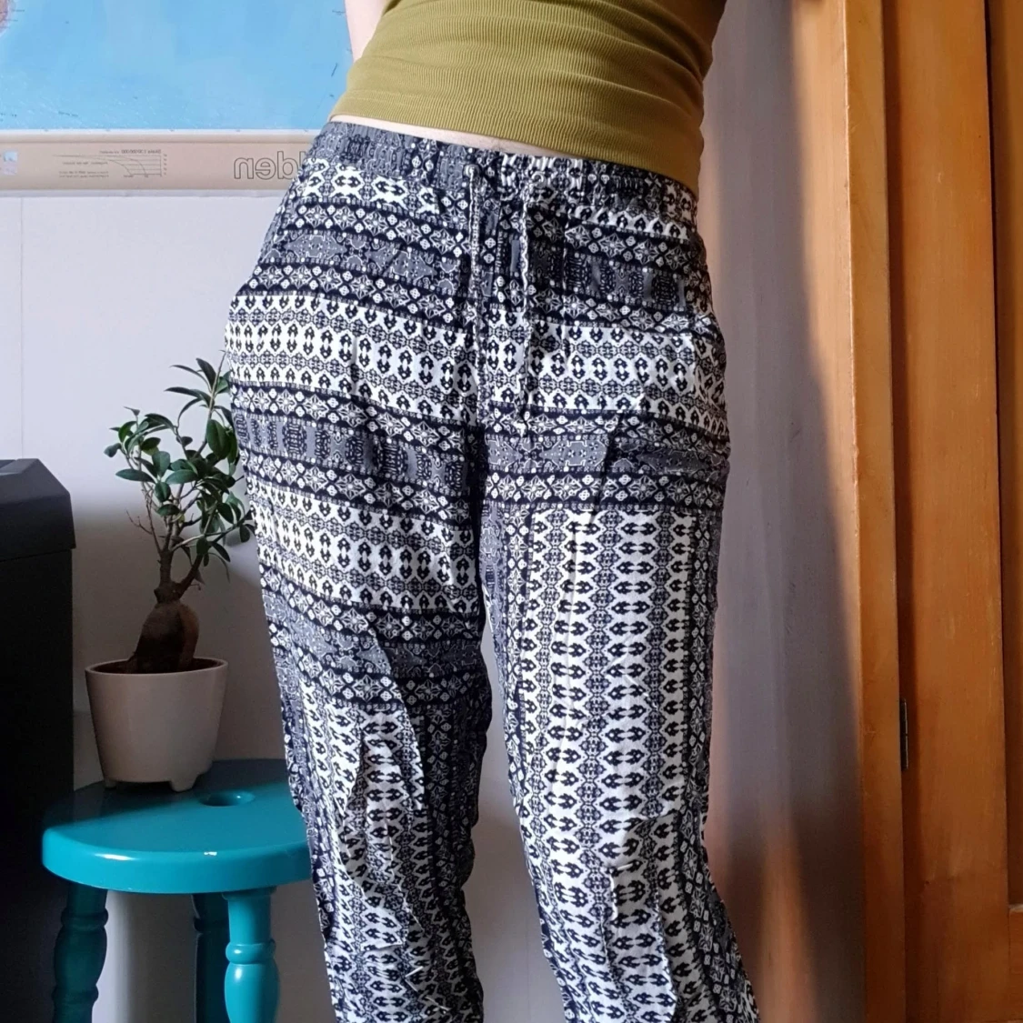 Mönstrade byxor - 90