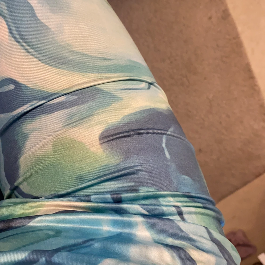 Gröna bootcut mjukisbyxor - 91