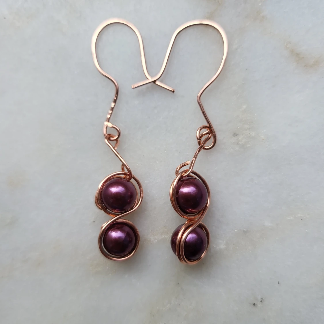 Örhängen med äkta äkta pärlor  - 91