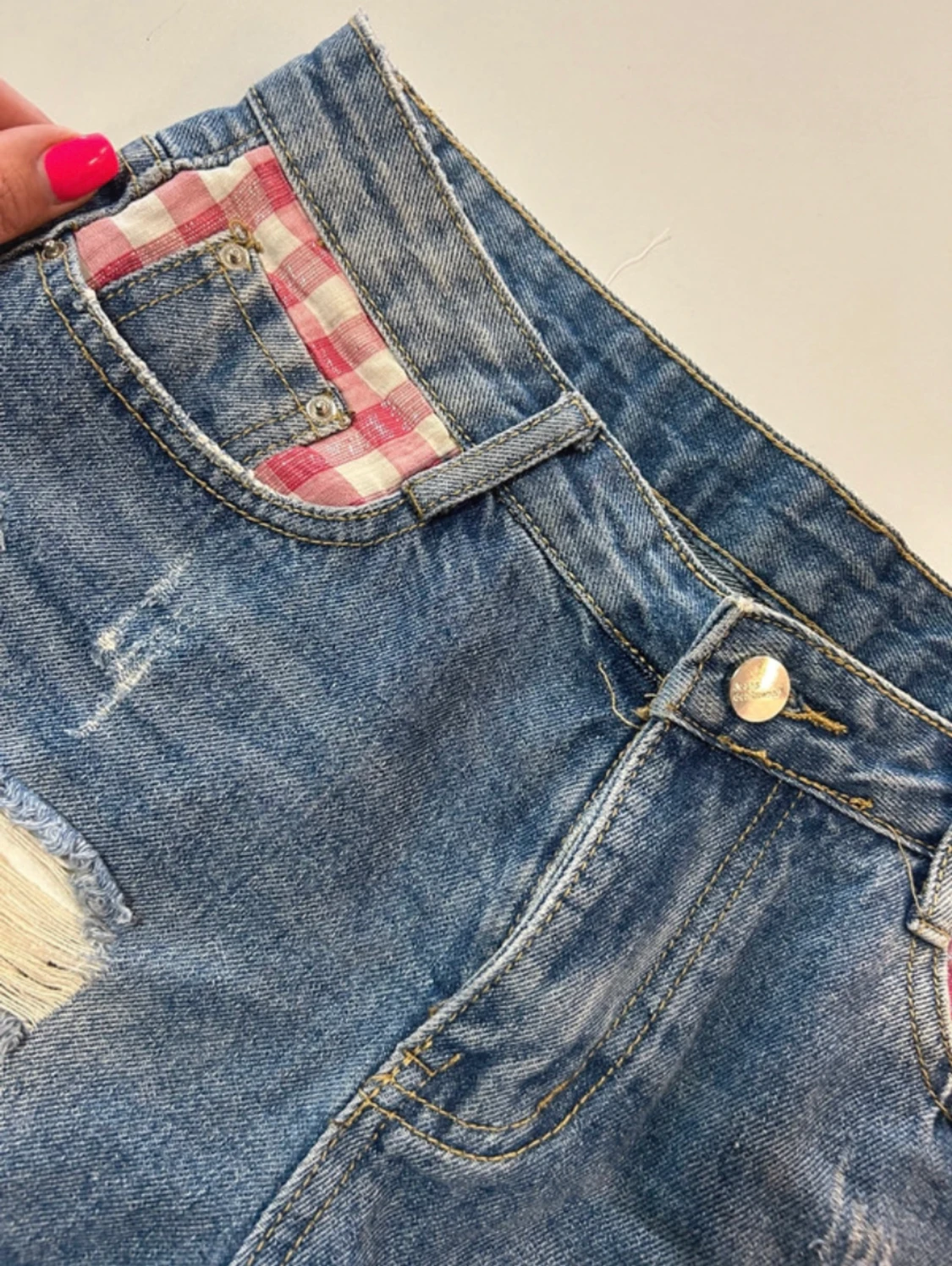 Jätte fina låg midjade jeans shorts 💕 - 90
