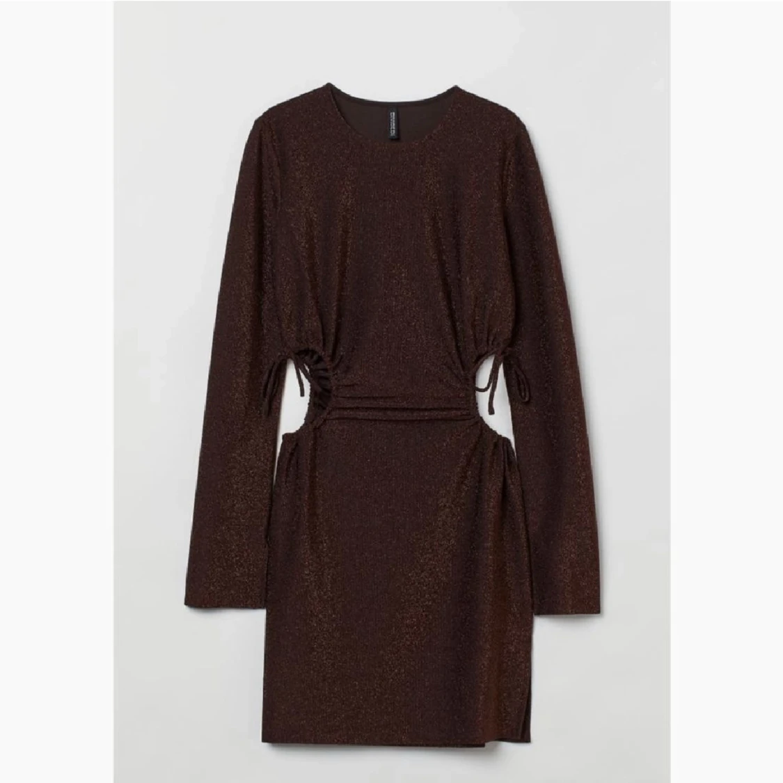 Brun glittrig klänning stl S - 90