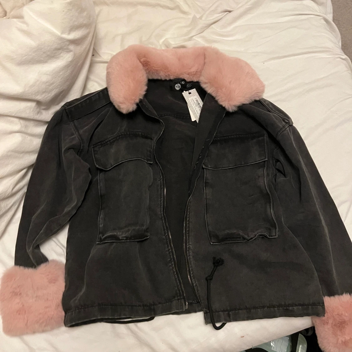 Grå jeansjacka - 90