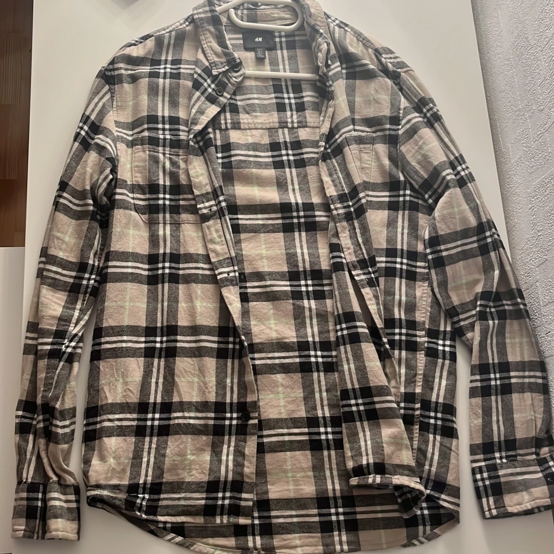 Fin flannel med rutmönster storlek S - 91