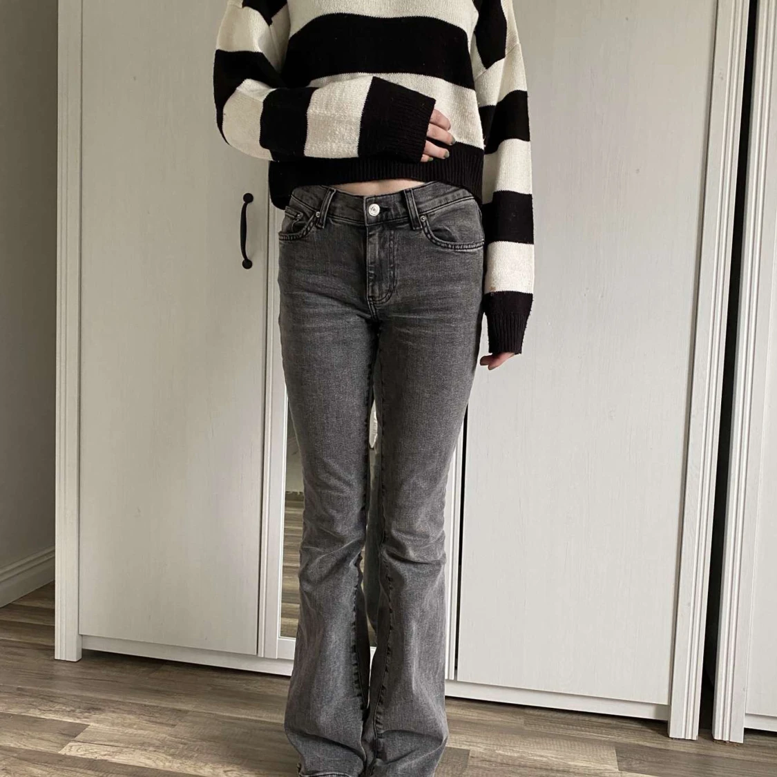 Stickad tröja med tjocka ränder❤️ - 90