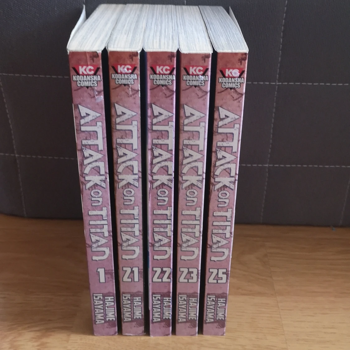 Attack on titan manga volym 1, 21, 22, 23, 25 - 90
