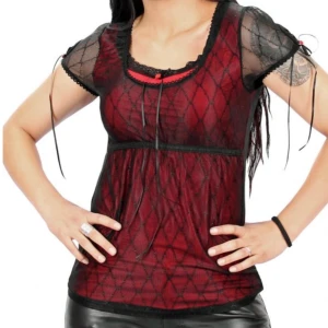 Restless ‘n’ wild top - väldigt romantisk topp från gothica i Göteborg! Nypris på denna är 329kr på shock, jag säljer för 300kr inklusive frakt! Jag har kortat ner snörena från ärmarna och rosetten i mitten av bysten har ramlat av, använd 2-3 gånger!💕 passar Xs- L