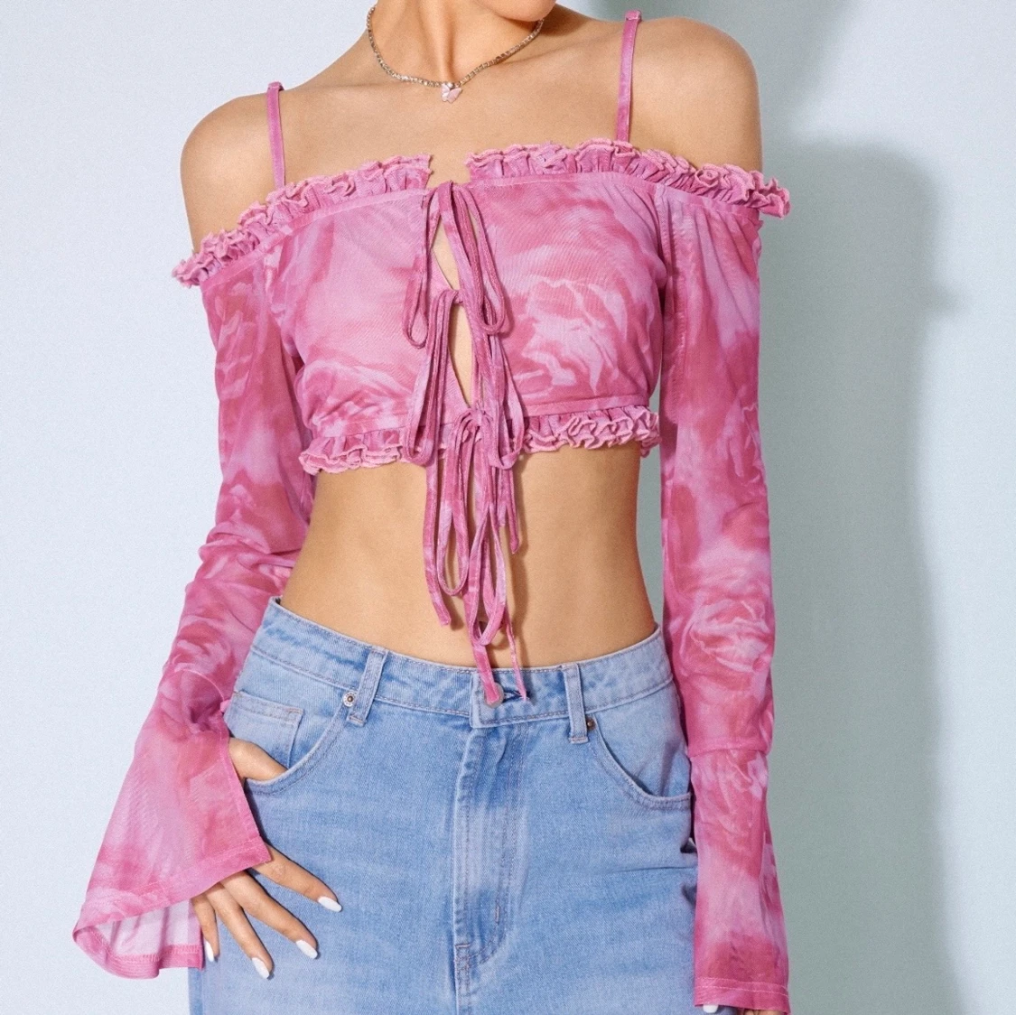 Pink Cropped Blouse / Rosa blus