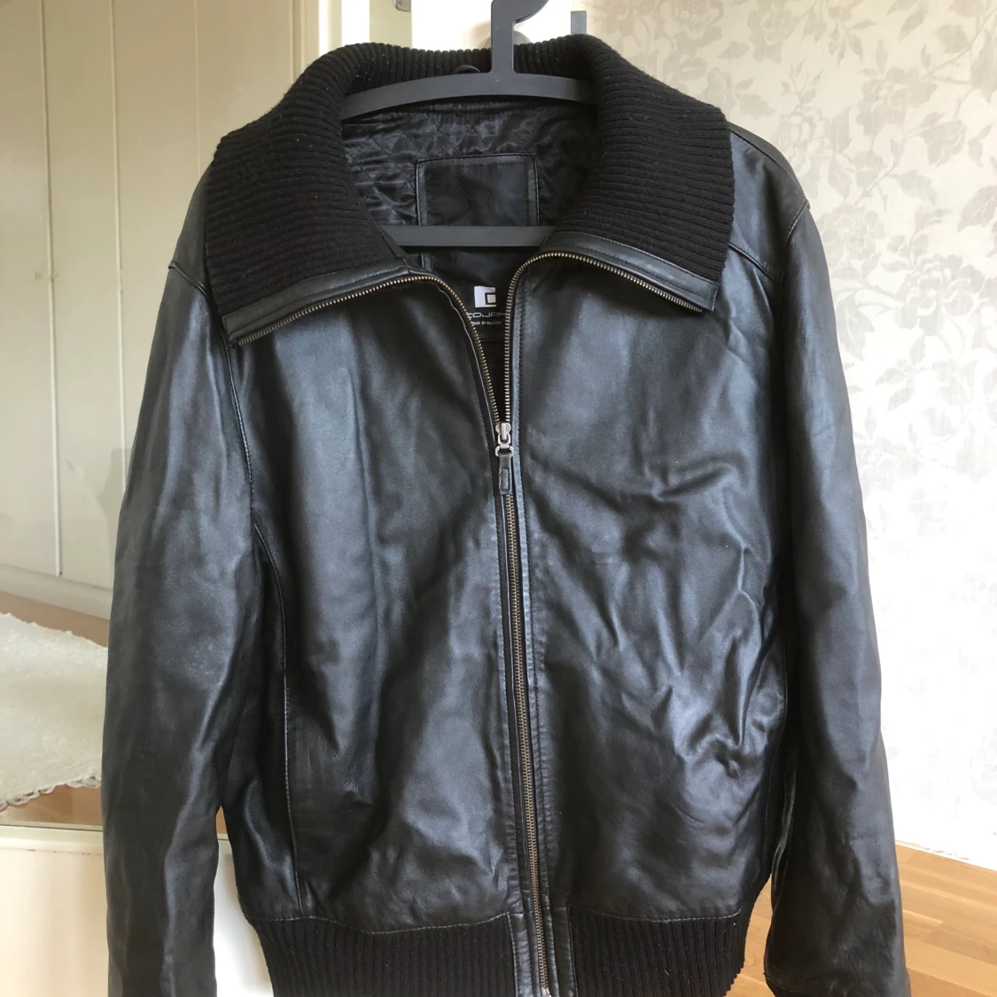 Läder jacka