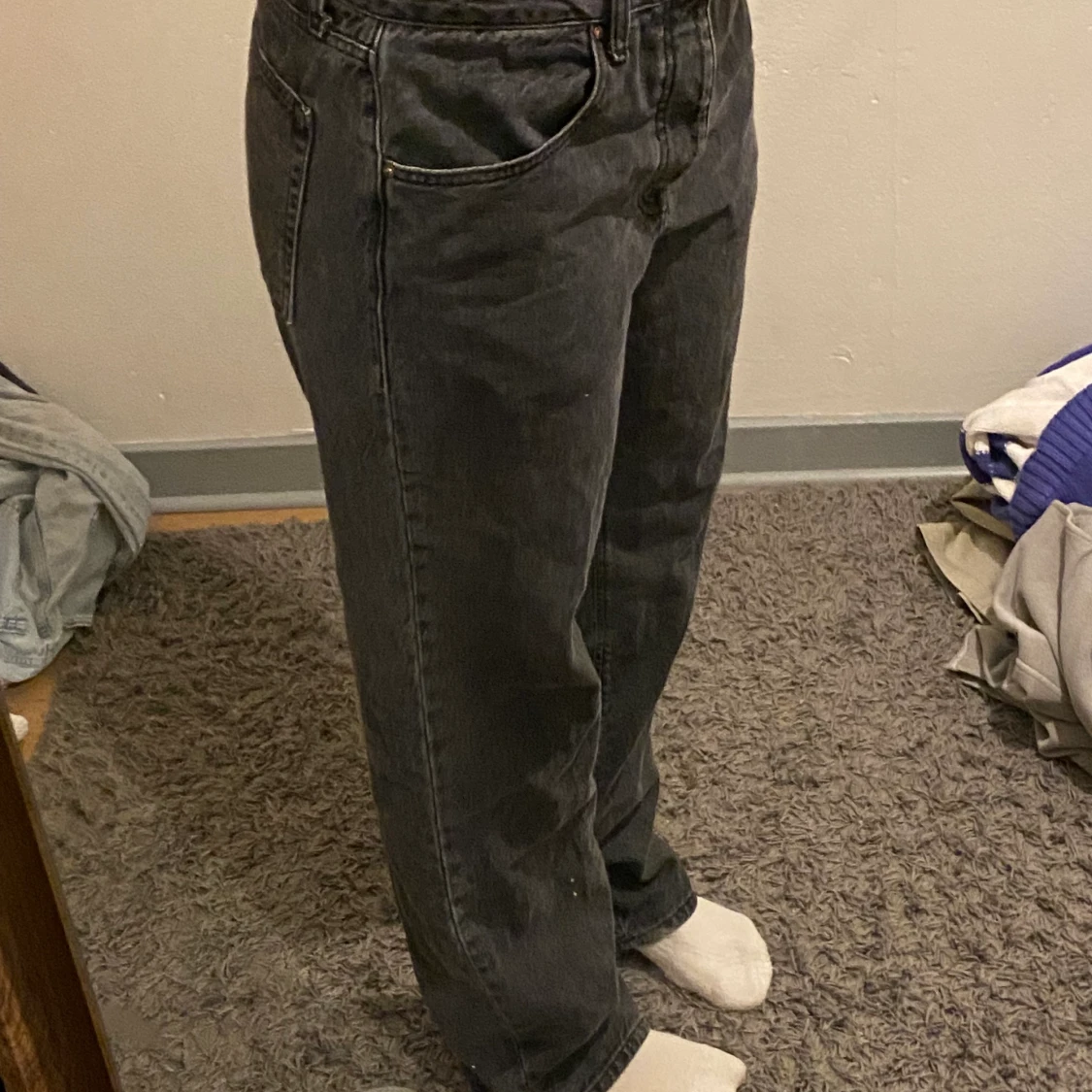 Svarta straight leg jeans  - 91