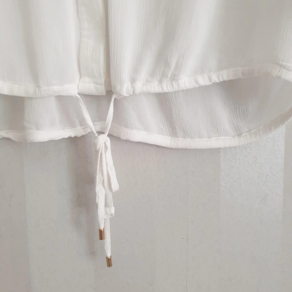 Airy white shirt with ornaments size M - 91