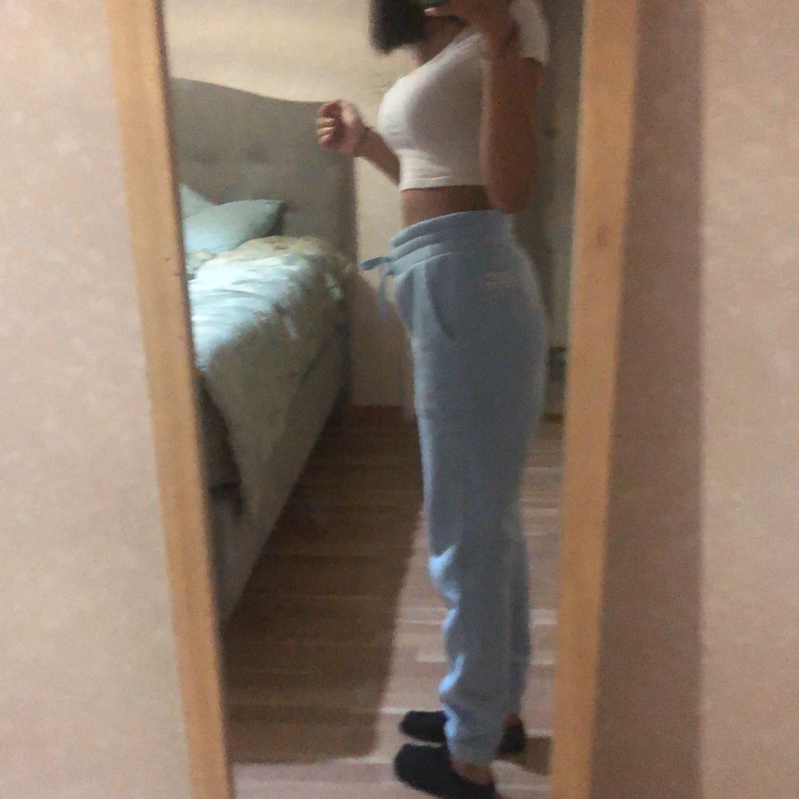 Blåa mjukis byxor  - 91