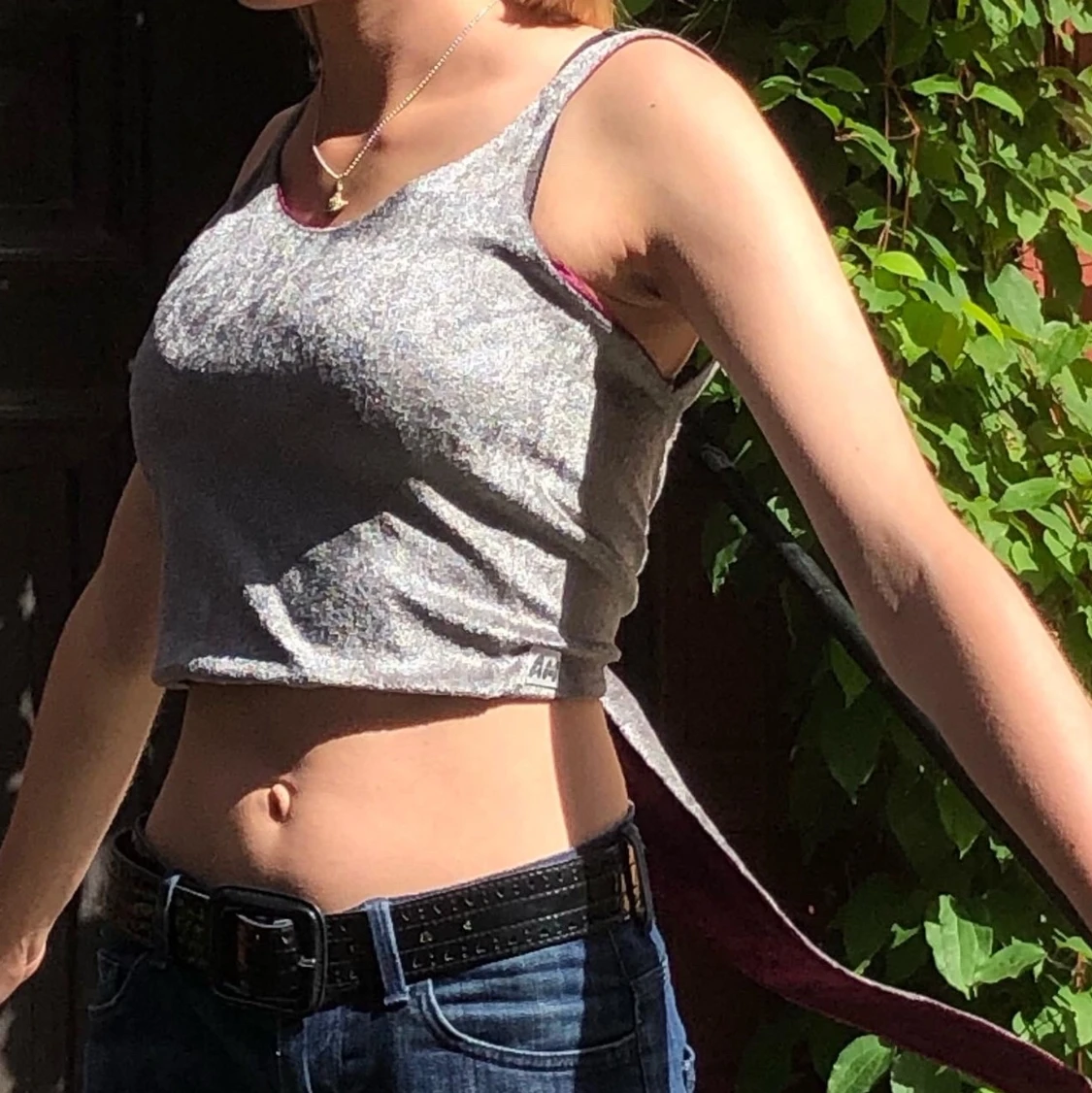 Dubbelsidig velour topp