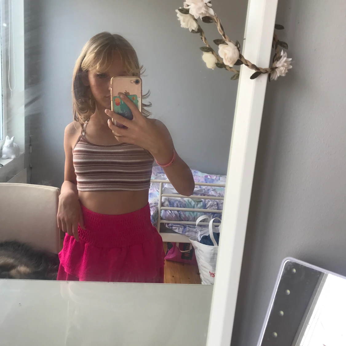 Ljusbrun crop top