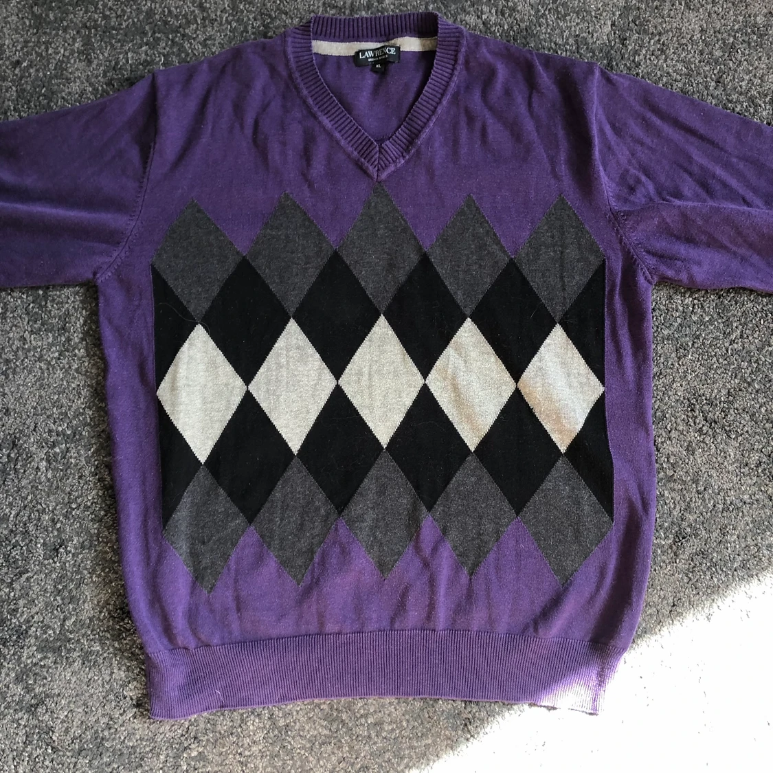 Lila oversized stickad tröja