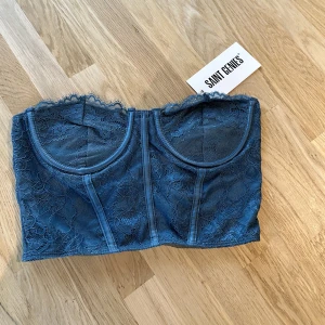 Blue corset top - -XS -Perfect for someone with A/B cups -Never worn, still with tags