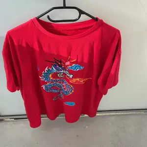 En fin t shirt i färgen röd, använd få tal gånger 