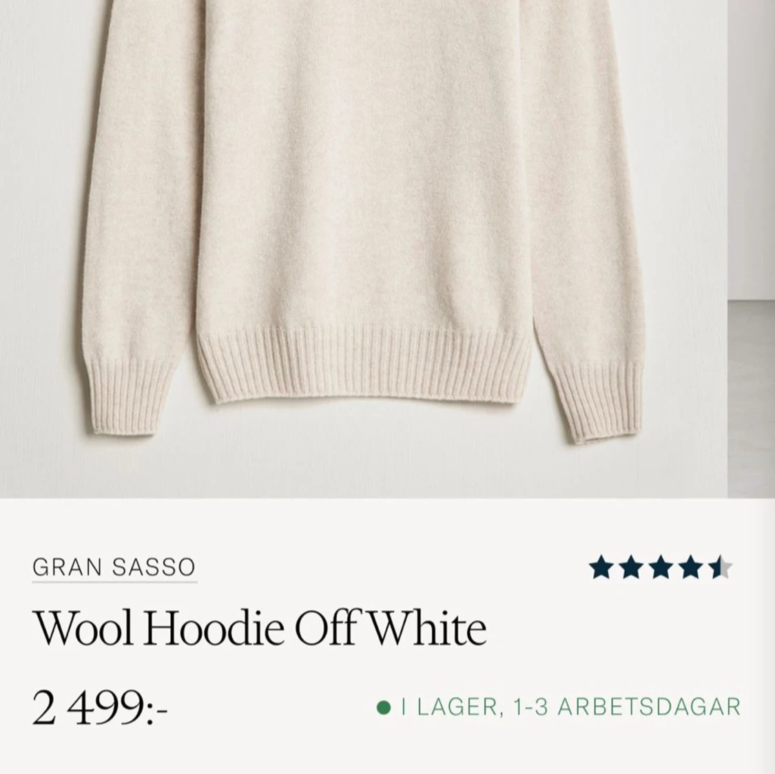 Beige hoodie från Gran Sasso storlek L - 93
