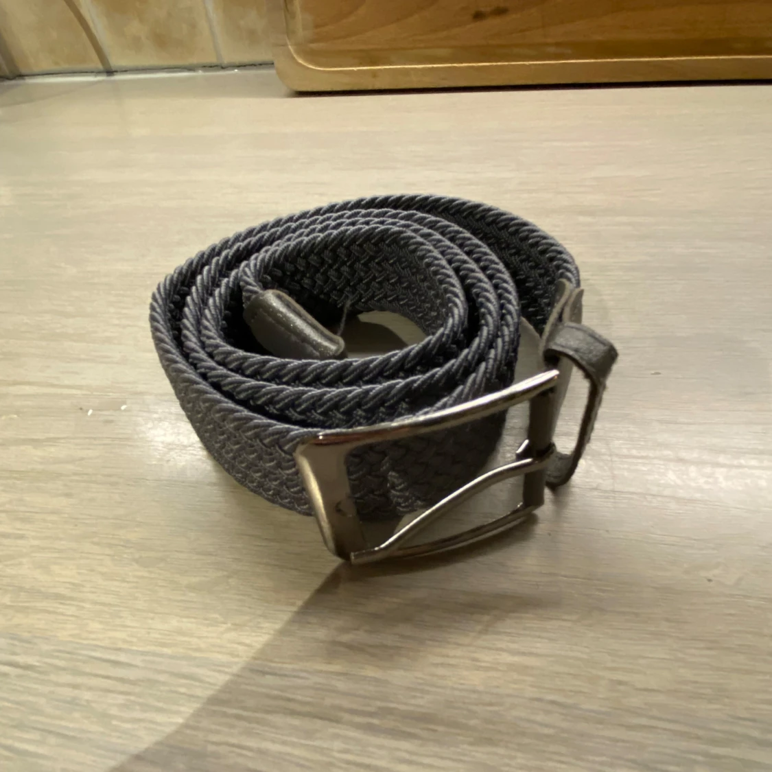 Grått flätat bälte - 90